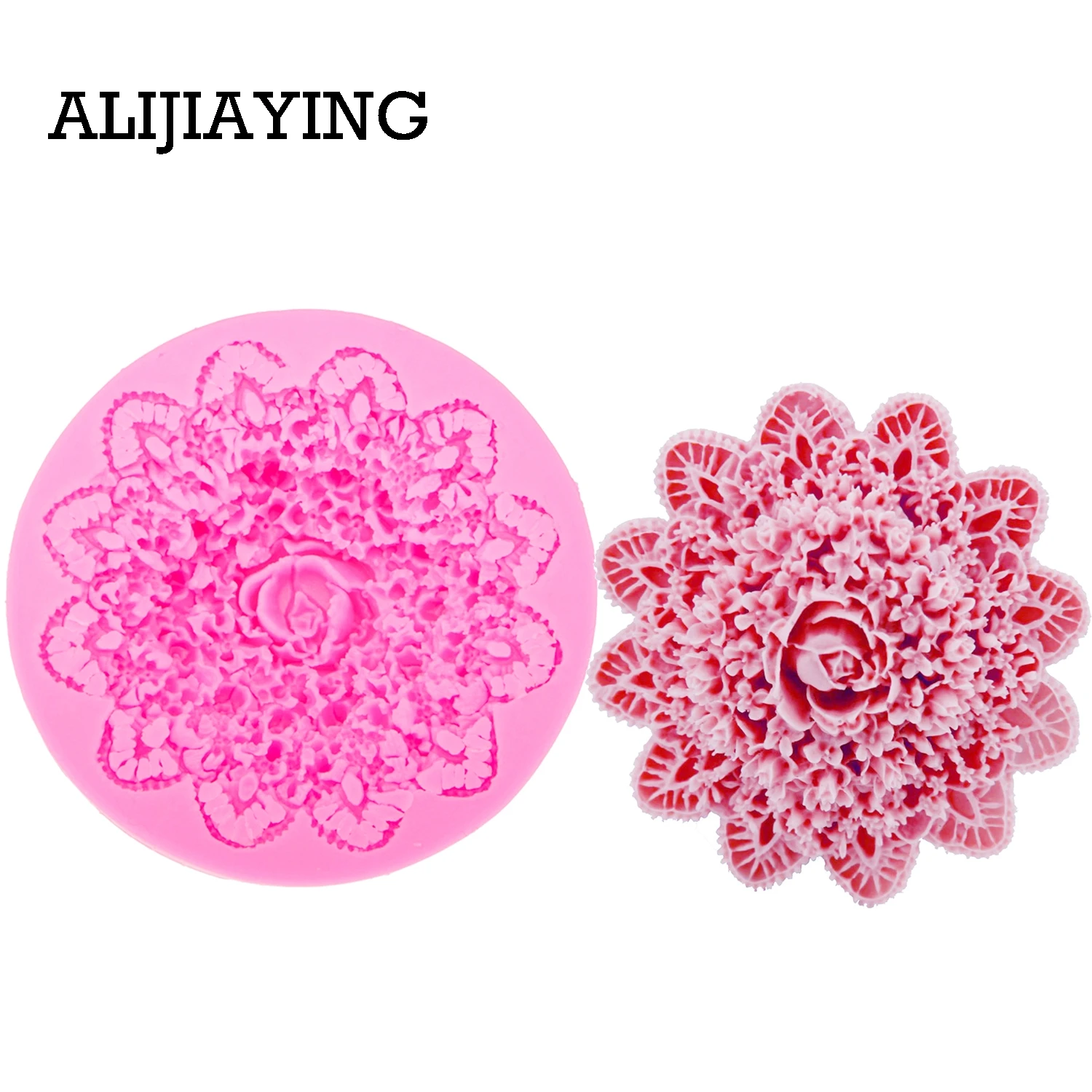 M0008 Flowers silikon form Soap mould Candle mold Cake Decorating Supplies Clay Resin sugar Candy