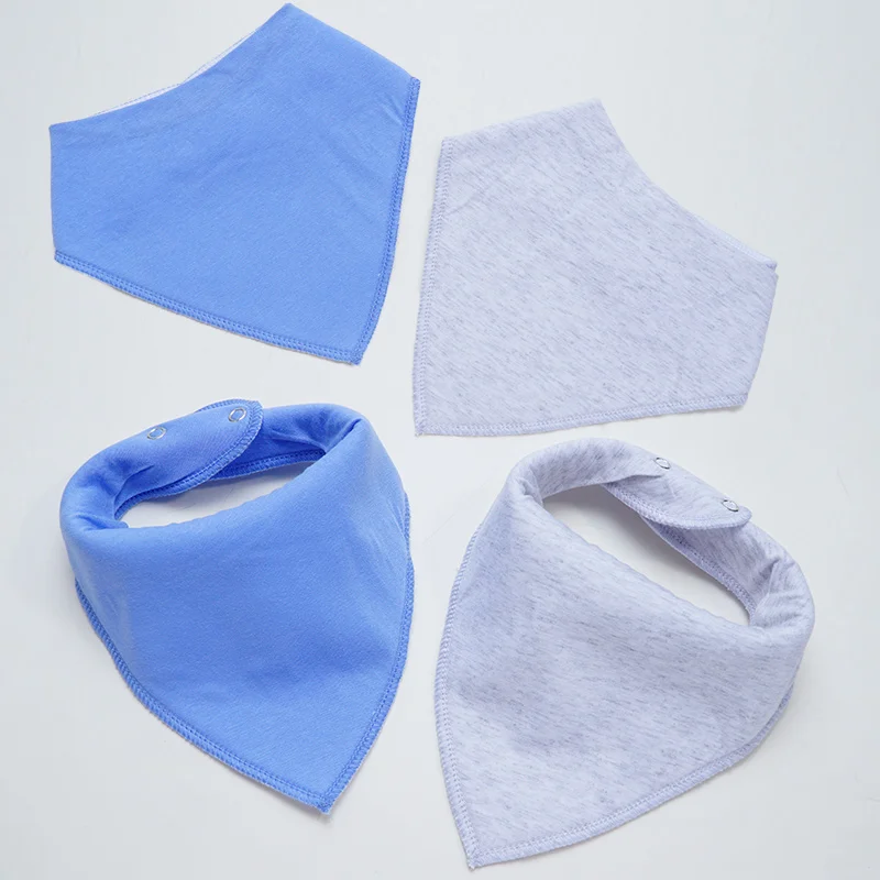 Bavoirs Triangle Pur pour Bébé Garçon et Fille, Bandana Doux, Multi-usage, Écharpe d\'Alimentation, Accessoires, 4 Pièces