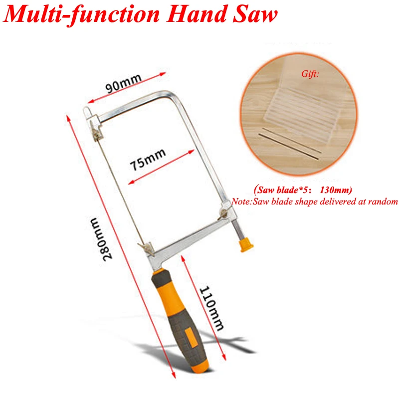 Household Saw Multi-function Universal Manual Wire Saw Woodworking U-type Pull Flower Saw Small Mini Hand Saw Wire MC01401