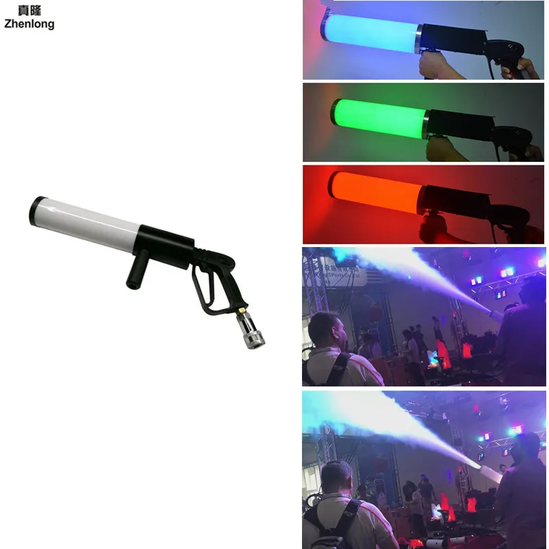 

Pistola Co2 Arma Mitraillette Bar Co2 Gun Stage Light Gun Co2 Led Rgb for Wedding Disco Dj Jet Gun Pistol Mini Led Air Softgun