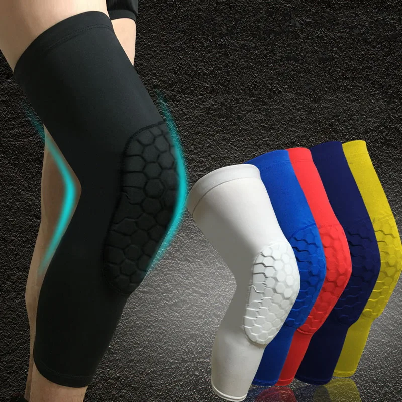 1PCS Hex Honeycomb Knee Pad For Basketball Volleyball Sports Support Brace Knee Protector Patella Men Women  Leg Sleeve Kneepad