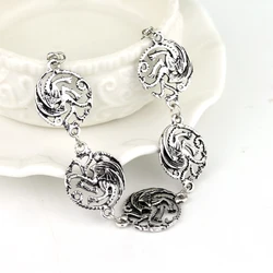 dongsheng Movie Inspired Bracelet House Symbol Hollow Dragon Charm Women's Bracelet -25