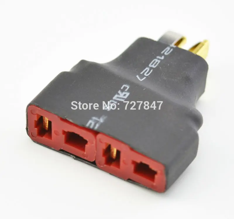 T-Plug (Deans Style) Battery Connector Adapter 1 Male 2 Female