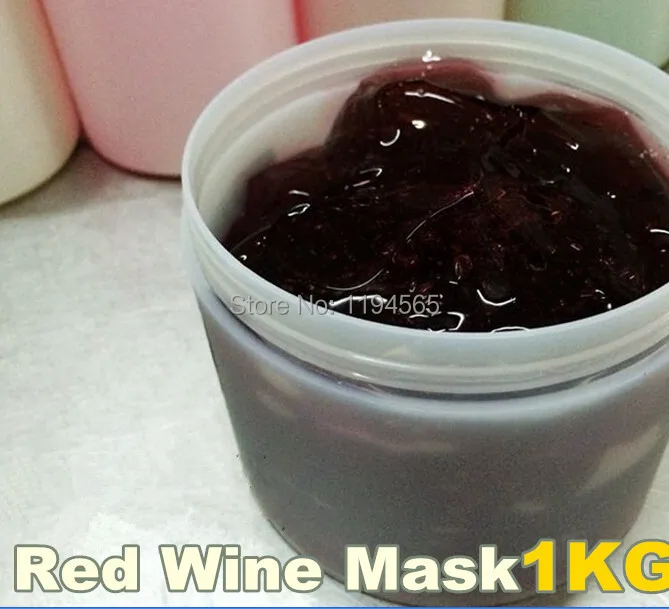 

1KG Red Wine Gel Jelly Facial Mask Antioxidant Moisturzing Whitening Brighten Tone Age Spots Beauty Salon Equipment 1000ml 1KG