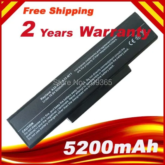 

Laptop battery for Asus A32-K72 A32-N71 K72DR K72 K72D K72F K72JR K73 K73SV K73S K73E N73SV X77X77VN k72-100 X77VN