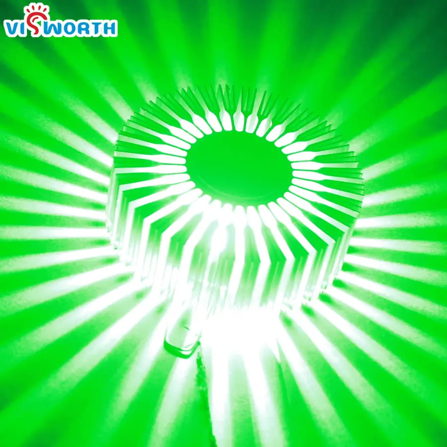 Christmas Sun Flower Aluminium Wall Light Lamps 3W Background Light Ac 110V 220V 240V Corridor Aisle Light Hotel SpotLight