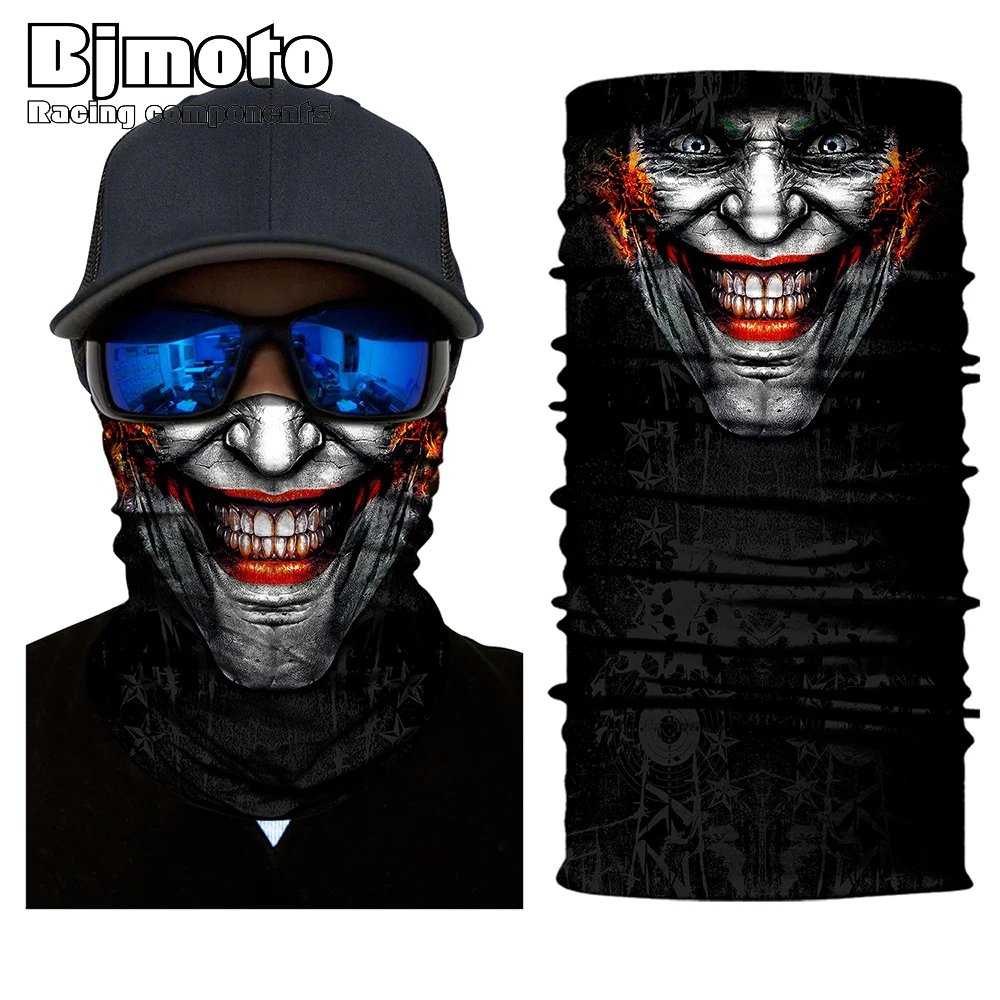 

Мотоциклетная тактическая защитная маска от пыли BJMOTO с черепом, маска от солнца, Балаклава, впитывающий влагу шарф, ветрозащитный шарф, головной убор для велоспорта