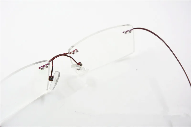 Ultra-light 9 colors fashion rimless glasses frames memory titanium metal eyeglasses frames/prescription rx-able optical frame