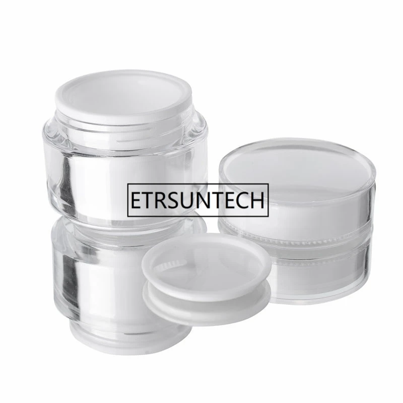 20g 30g 50g Empty Acrylic Cream Jars Cans Pot Top Bottle Sample Vials Cosmetic Container F1240