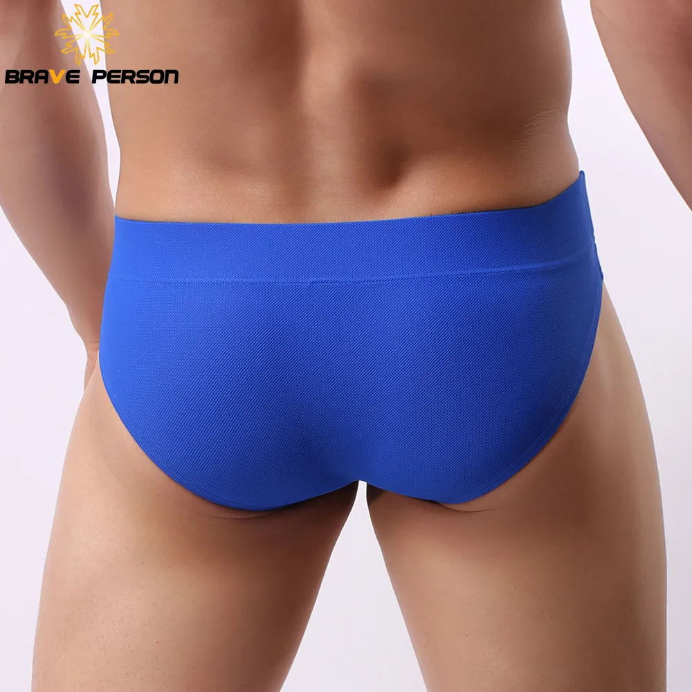 BRAVE PERSON New Sexy Underwear Men Briefs Mesh Breathable Mens Underwear Underpants Briefs Male Panties 6 Colors