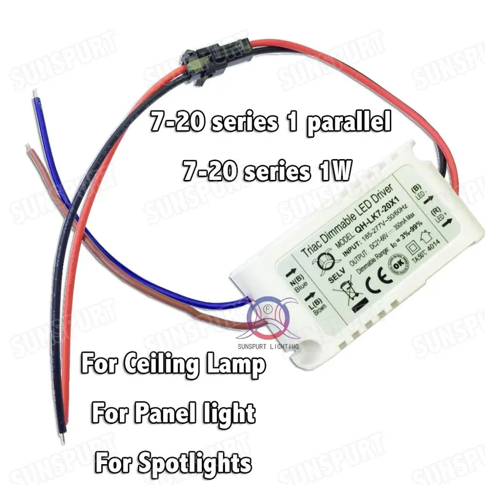 3-10 Pezzi LED Driver 300mA Isolamento SCR Dimmerabile 3-20 W 3-7x1W 7-20x1W DC9-68V All\'interno Costante Esterna Spedizione Gratuita corrente