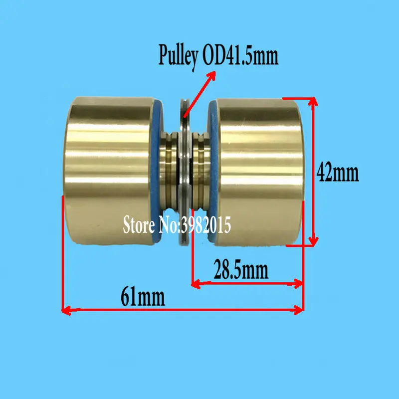 conjunto de polia completo de assento de bronze sem parafuso 451 od42 l61 mm para maquina de corte de fio wedm 01