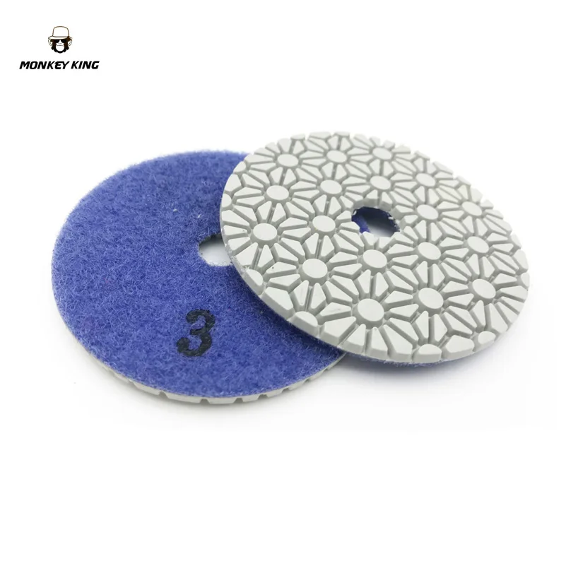 3 inch  STEP Set Diamond Wet/Dry Polishing Pads discs wheel tool abrasives Glass Ceramic quartz Granite Marble Stone Concrete