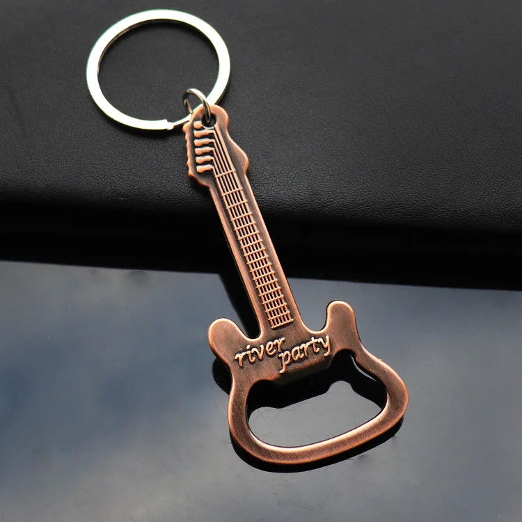 Hot Women New Guitar Opener Top Quality Metal Key Chain Car Charm Accessories New Men Best Gift Jewelry K1916