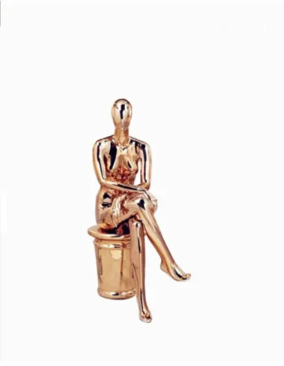 High Quality Luxury Female Full Body Golden Mannequin Golden Monikens Hot Sale