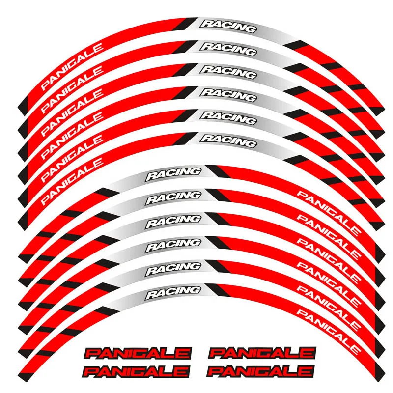 Hot sell New 12Pcs Thick Edge Outer Rim Sticker Stripe Wheel Decals For DUCATI PANIGALE