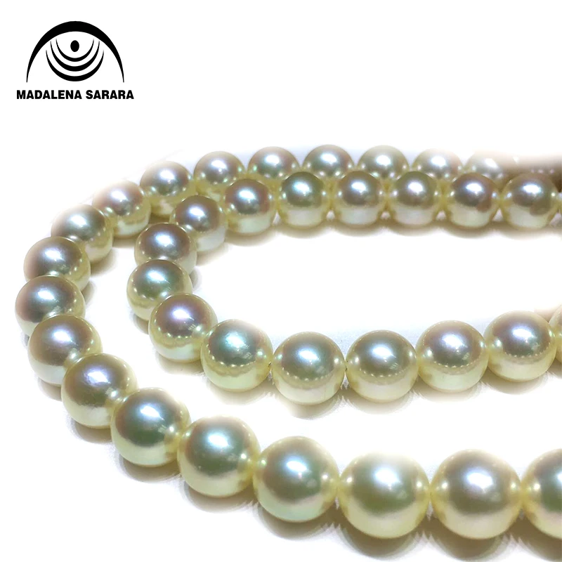 MADALENA SARARA AAAA Seawater Pearl Saltwater Pearl 7-8mm Gold Color Mixed Fine Luster Southsea Pearl And Akoya Tahitia