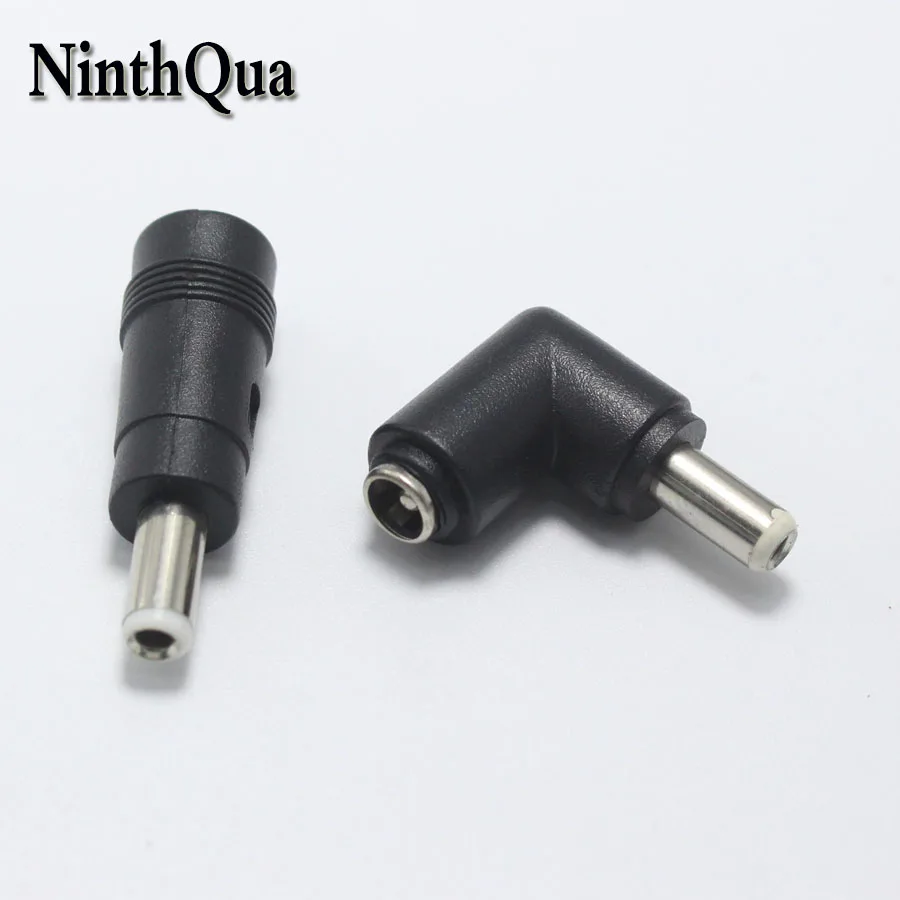 NinthQua 1pcs 5.5*2.1 mm female jack to 5.5*2.5 mm male Plug 90 Degrees / 180 Degrees DC Power Connector Adapter Laptop