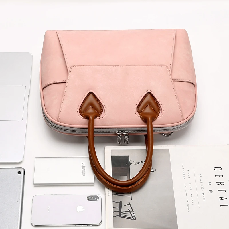 13 13.3 14 15 15.4 15.6 Inch PU Waterproof Desinger Ladies Laptop Notebook Bags Case Briefcase Handbags Messenger for Women