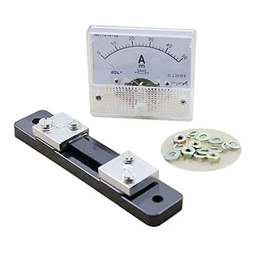 DC 10A 15A 20A 30A 50A 100A Analog Panel AMP 85C1 Current Ammeter Meter + Current Shunt