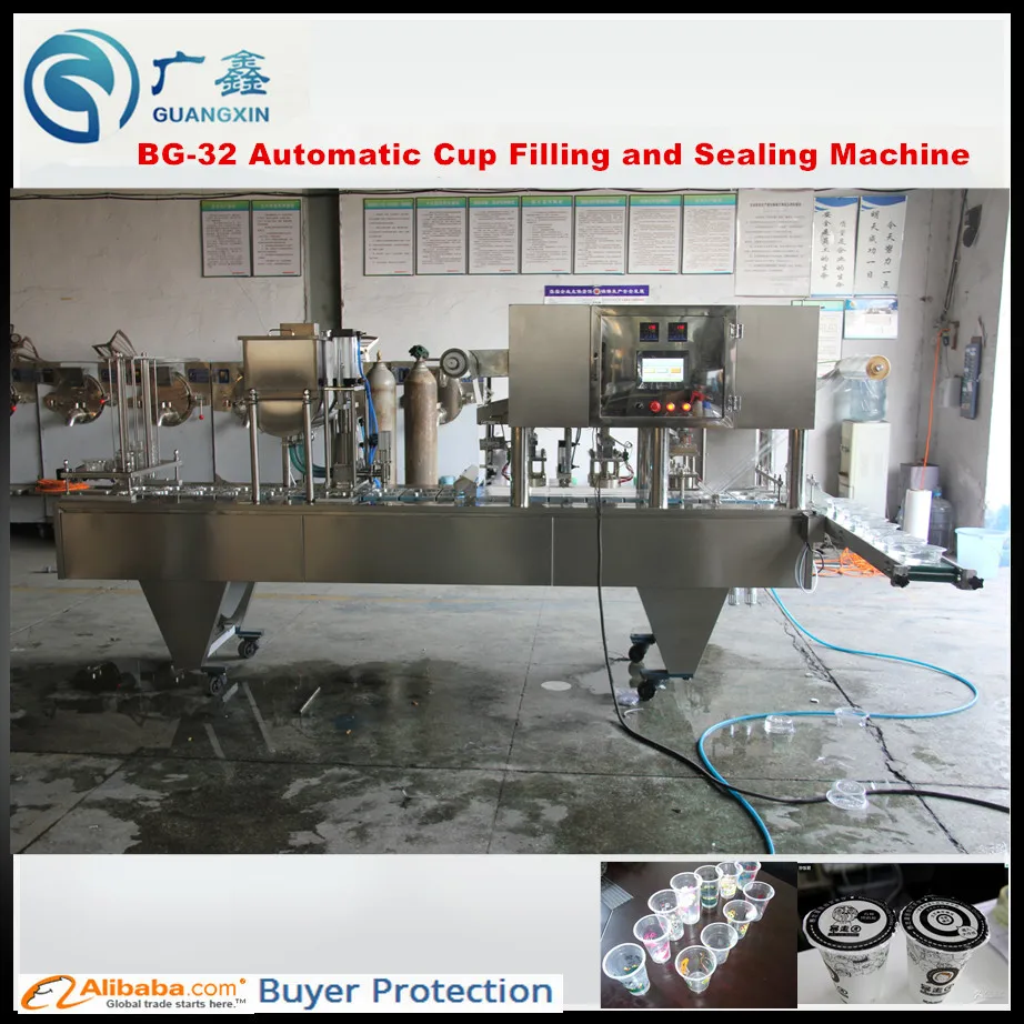 ماكينة تعبئة وغلق الأكواب الأوتوماتيكية