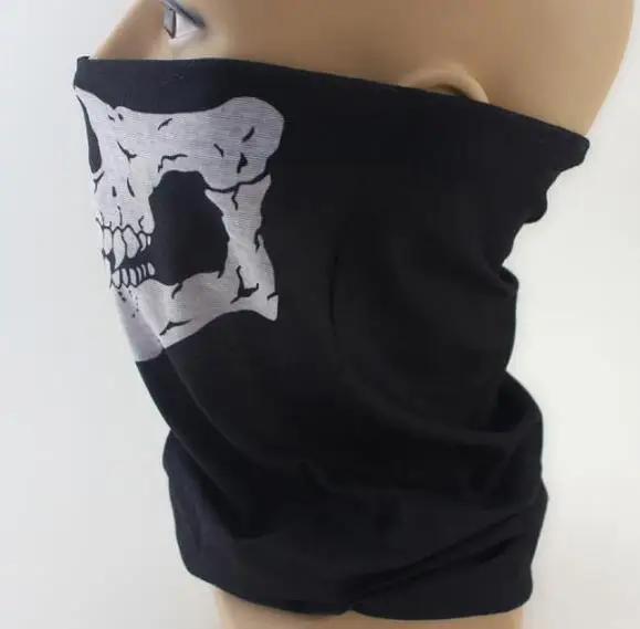 

10 pieces Masks Skull Half Face Bandana Skeleton Ski Motorcycle Biker Paintball Face Mask Scarf Unisex Multi-colors Neck Warmer