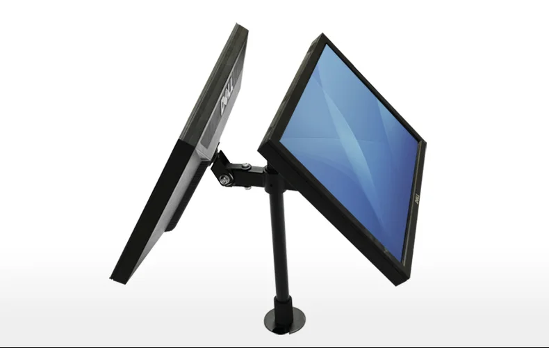 Dual LCD LED Monitor Holder Back to Back Desktop Grommet Mount Display Screen Rack TV Mount