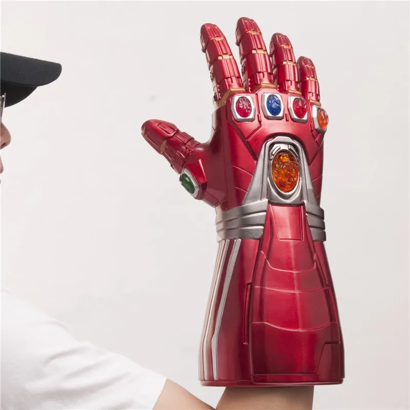 Marvel Iron Man Glove 1:1  LED Light Gloves Thanos Avengers Superhero Weapen Gauntlet Hero Thor Captain America Cosplay Kid Gift