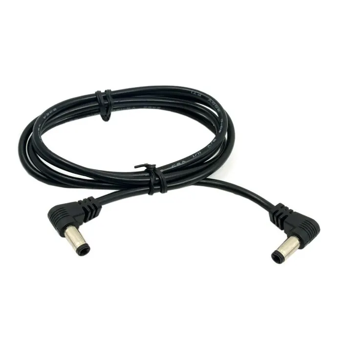 DC Power cord 5.5 x 2.1mm / 2.5mm Male to 5.5 2.1/2.5mm Male Plug Cable Right Angled 90 Degree 60cm