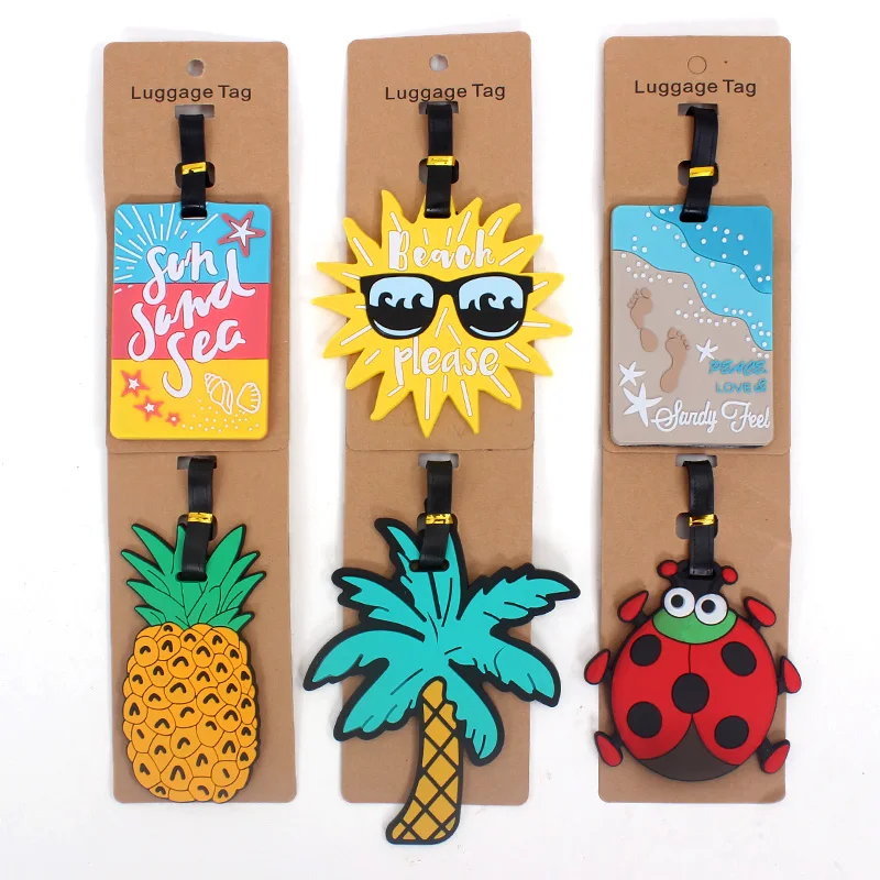 Fashion Fruits Travel Accessories Creative Luggage Tag Silica Gel Suitcase ID Addres Holder Baggage Boarding Tags Portable Label