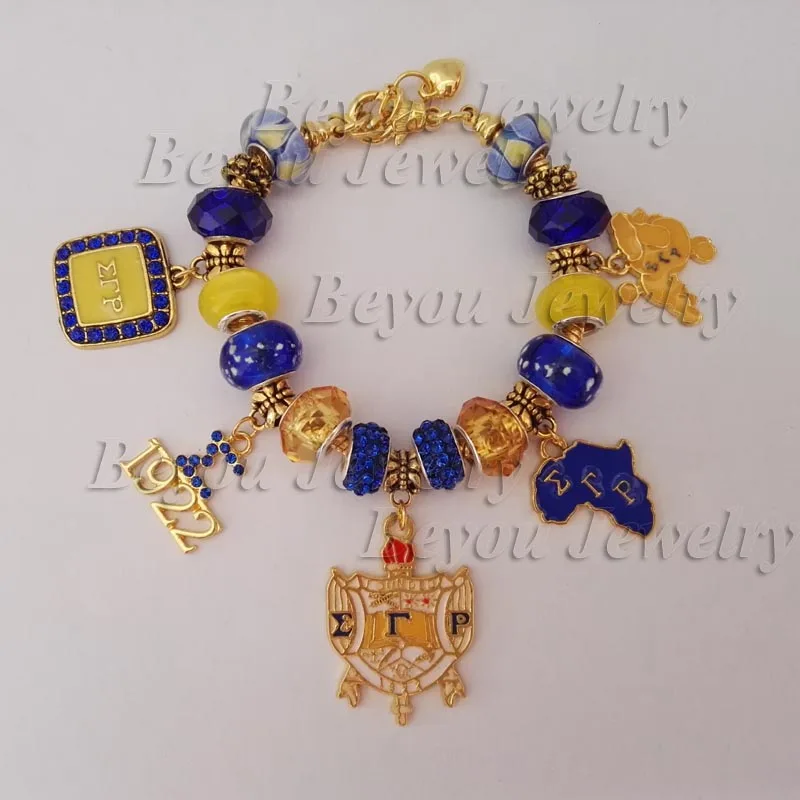 Sigma Gamma Rho Sorority Bracelet SGR charm bead 1922 Shield Charm Jewelry bracelet