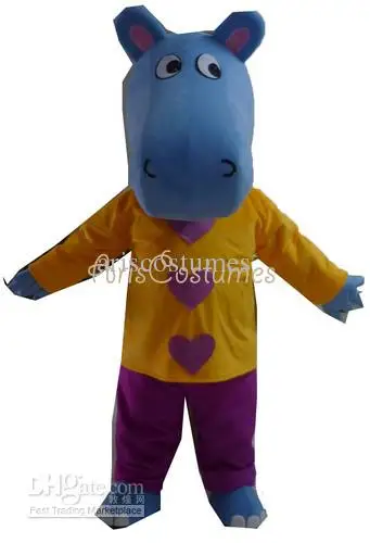 New Adult Cute Deluxe rhino Party Mascot Costume Christmas Fancy Dress Halloween Mascot Costume Free Ship