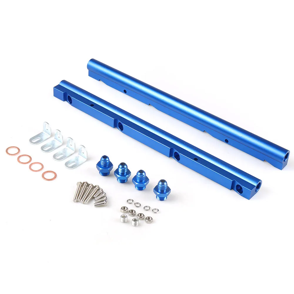 High flow Aluminium Fuel Rail Kits Intake Rail ForGM LS1 LS6 Top feed Injector Fuel Rail