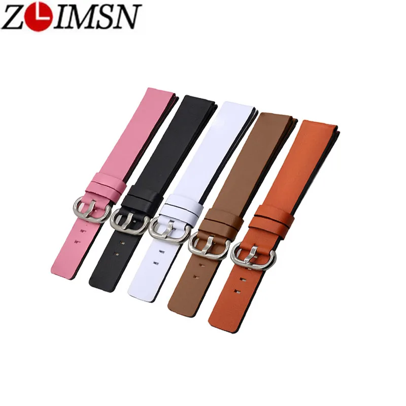 

ZLIMSN Watchbands Genuine Leather WatchBand 20mm 22mm Stainless Steel Buckle Quick Release Switch Spring Clasp Leather Strap