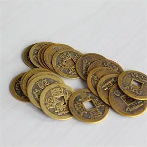 10 Stücke 23mm Chinesische Feng Shui Glück Ching/Alte Münzen Set Pädagogische Zehn Kaiser Antike Glück Geld