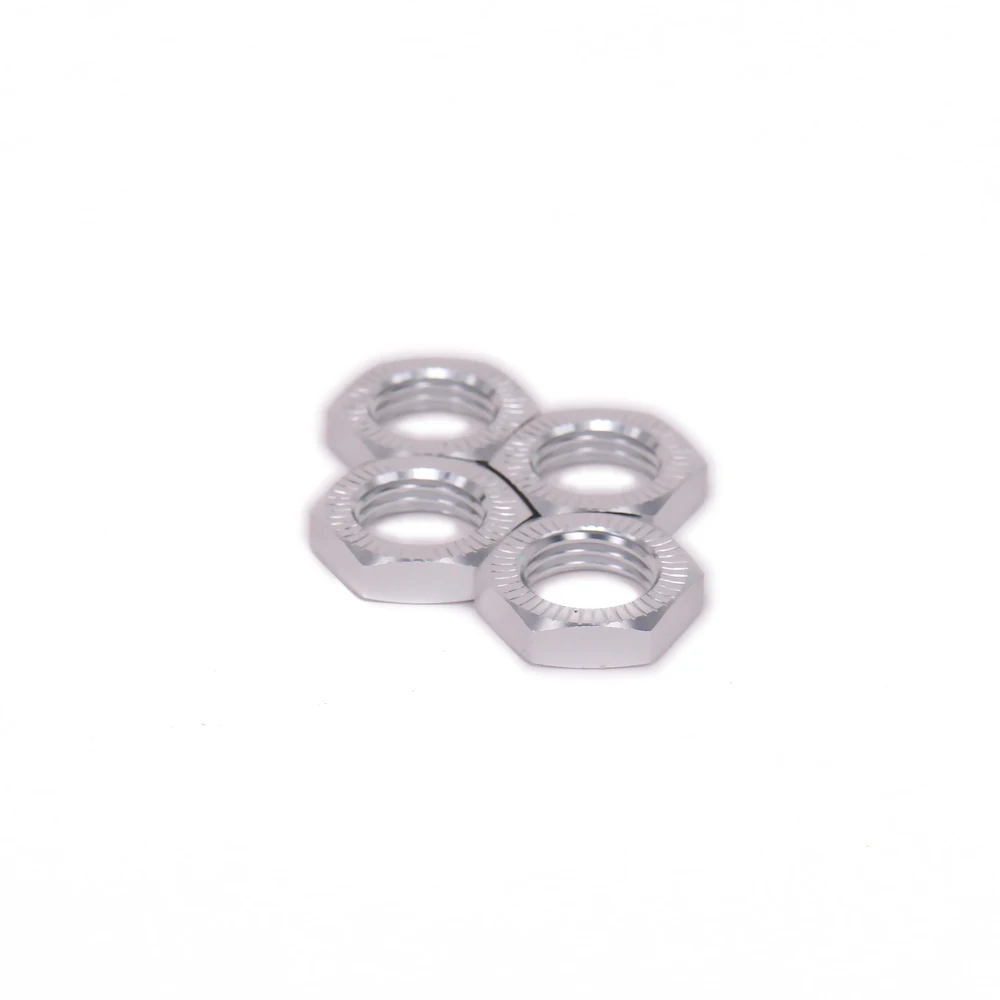 4PCS M17 17mm Wheel Hex Adapter Nut Thread Pitch 1.25mm For Some Rc Hobby Model Car Hobao N10219 Wheel Nut 1/8 RCAWD Aluminum