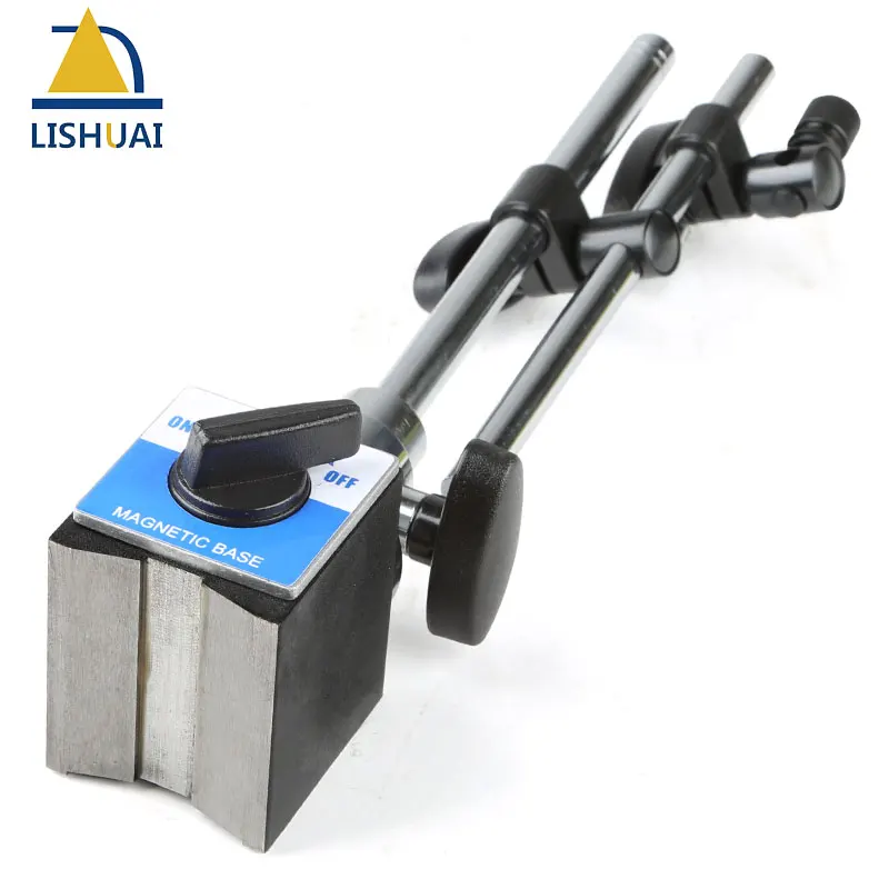 Imagem -03 - Suporte Base Magnética Dial Indicator Indicador Magnético Suporte Duplo Pólo Ajustável Força Magnética 80kg