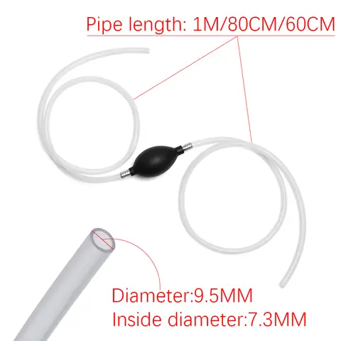 Manuell handpump i plast Sugpump Olja Vatten Bensin Diesel Bränsle Vätskeöverföring Bränsle Vätskeöverföringspump Rör 8 best sales manuell pump - №5