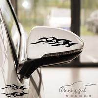 RearView Mirrors Fire Elemental Flame Blaze Car Stickers Creative Decoration Decals Vinyls Auto Tuning Styling D10