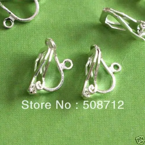 

Free shipping!!!!!500pcs/lot Silver Plated CLIP-ON EARRINGS CLIPONS Free Nickel HEW0101