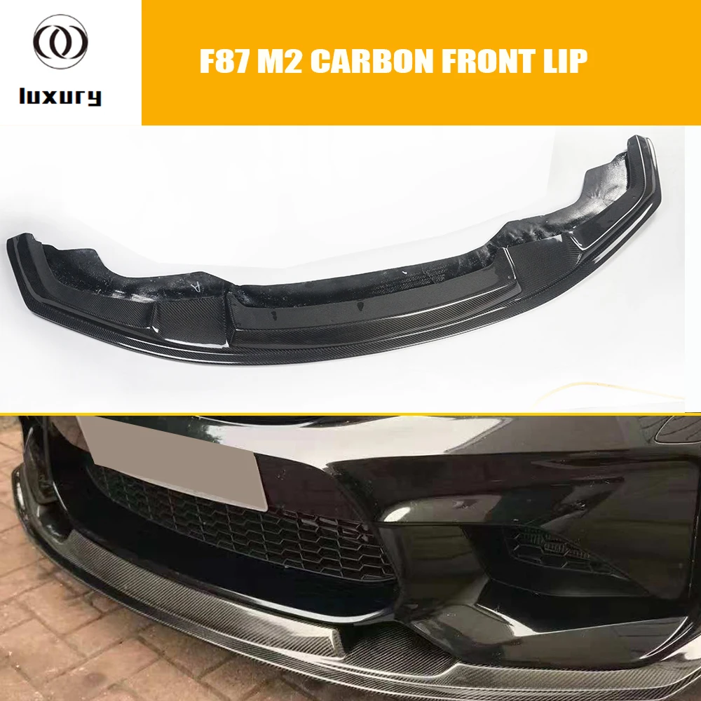 MTC Style Carbon Fiber Front Bumper Chin Lip for BMW F87 M2 & M2C Competition 2016-2021