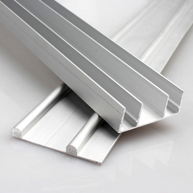50/60/70cm No grooves aluminum alloy Wardrobe Moving door track Push pull Sliding gate double chute Guide Cabinet Wheel track