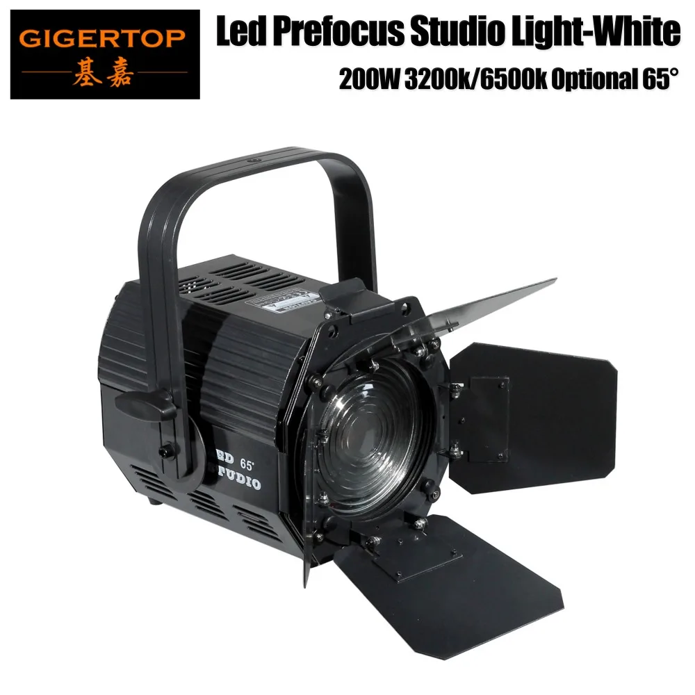 

Discount Price TP-023 200W COB White Led Studio Lighting DMX512 Control 65 Degree Fresnel Glass Lens Master/Slave/Auto Work