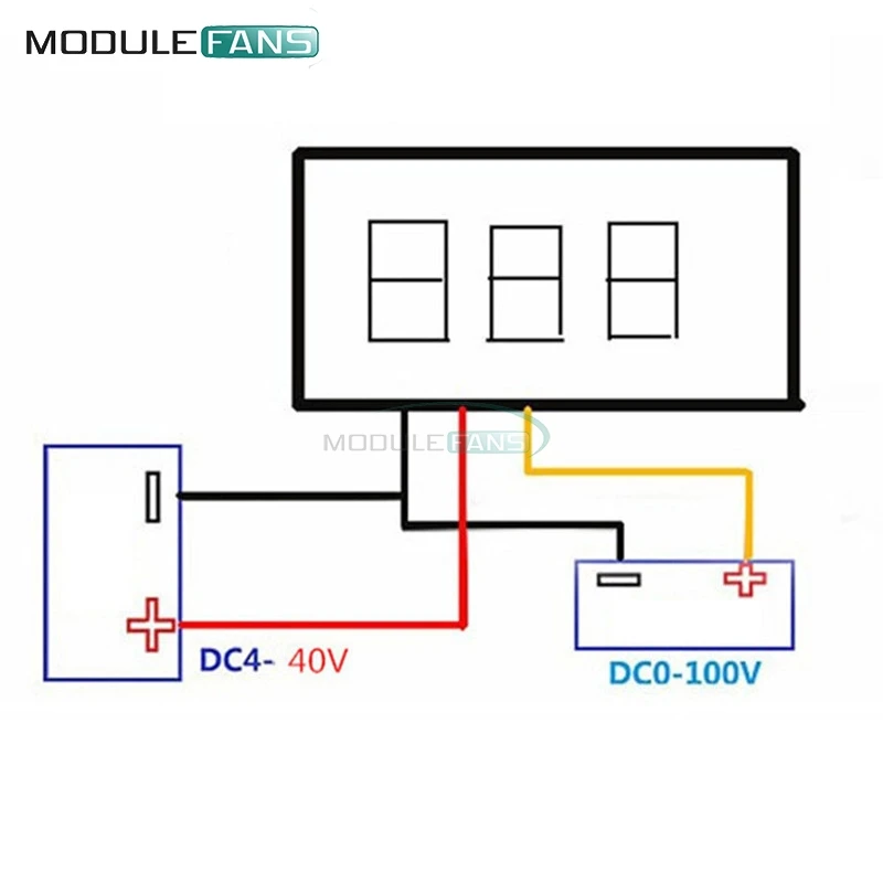 0.28 インチ 0.28 インチ LED DC 0-100V グリーン電圧計デジタル表示電圧電圧計 12V 24V 3 ワイヤー DIY 電子 DIY キット