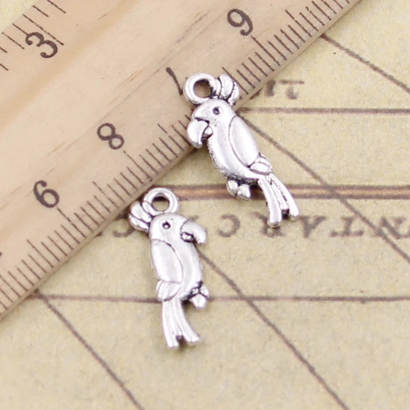 20pcs Charms Parrot Bird 20x9mm Tibetan Silver Color Pendants Antique Jewelry Making DIY Handmade Craft Pendant