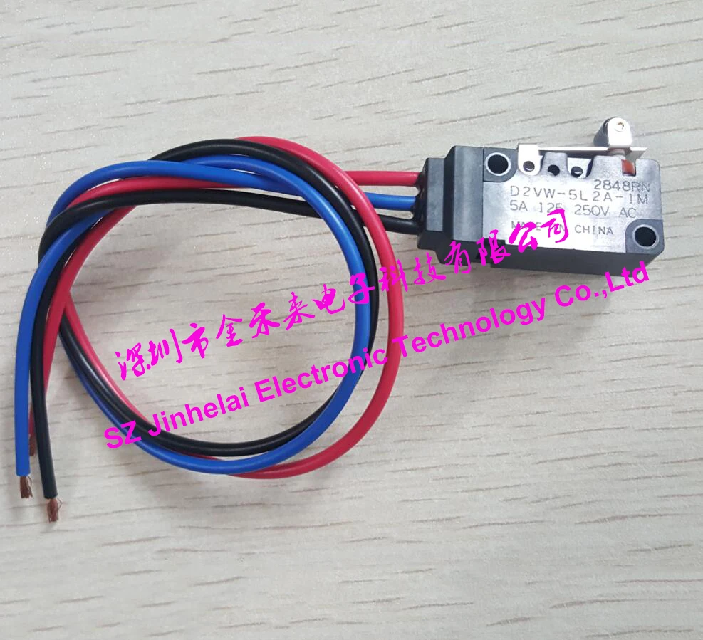 2pcs New and original  D2VW-5L2A-1M D2VW-5L2-1M  OMRON Basic switch  Micro switch  Travel switch