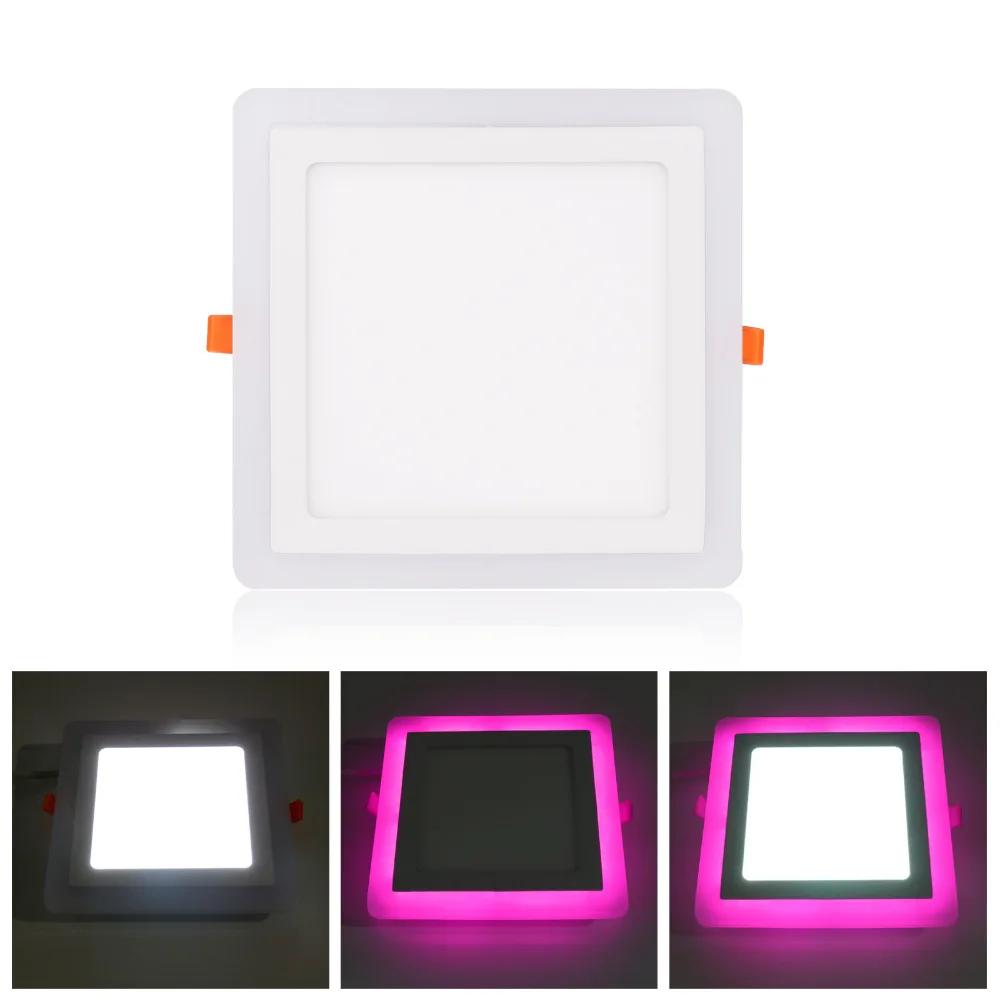 RGB LED Panel 6 W/9 W/16 W/24W Ultra Tipis Tersembunyi LED Ceiling downlight Panel Akrilik Lampu dengan Remote Control 3 Model