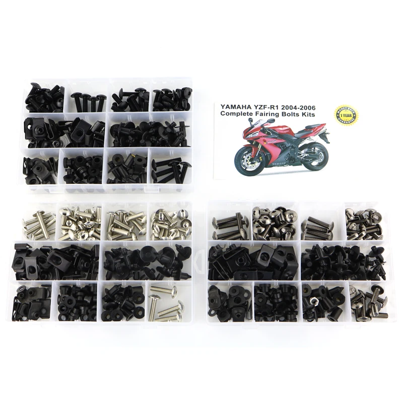 Fit For Yamaha YZF-R1 YZF R1 2004 2005 2006 Motorcycle Accessories Fairing Bolts Kits Screws Clips Fastener Steel