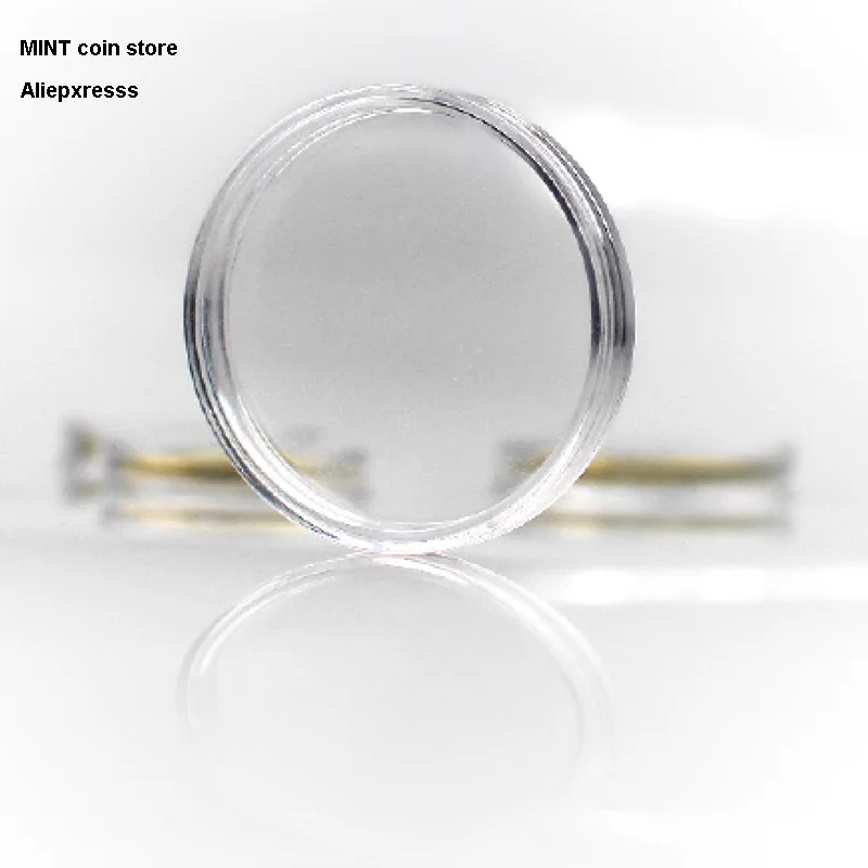 LOT x 100PCS High clear Coin holder /  Coin capsule  / Plastic material case for coin Acrylic display coin box