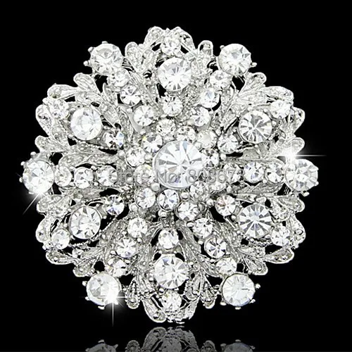 

DHL Free Shipping Wholesale Vintage Crystal Flower Pin Brooches For Wedding Party Bouquet